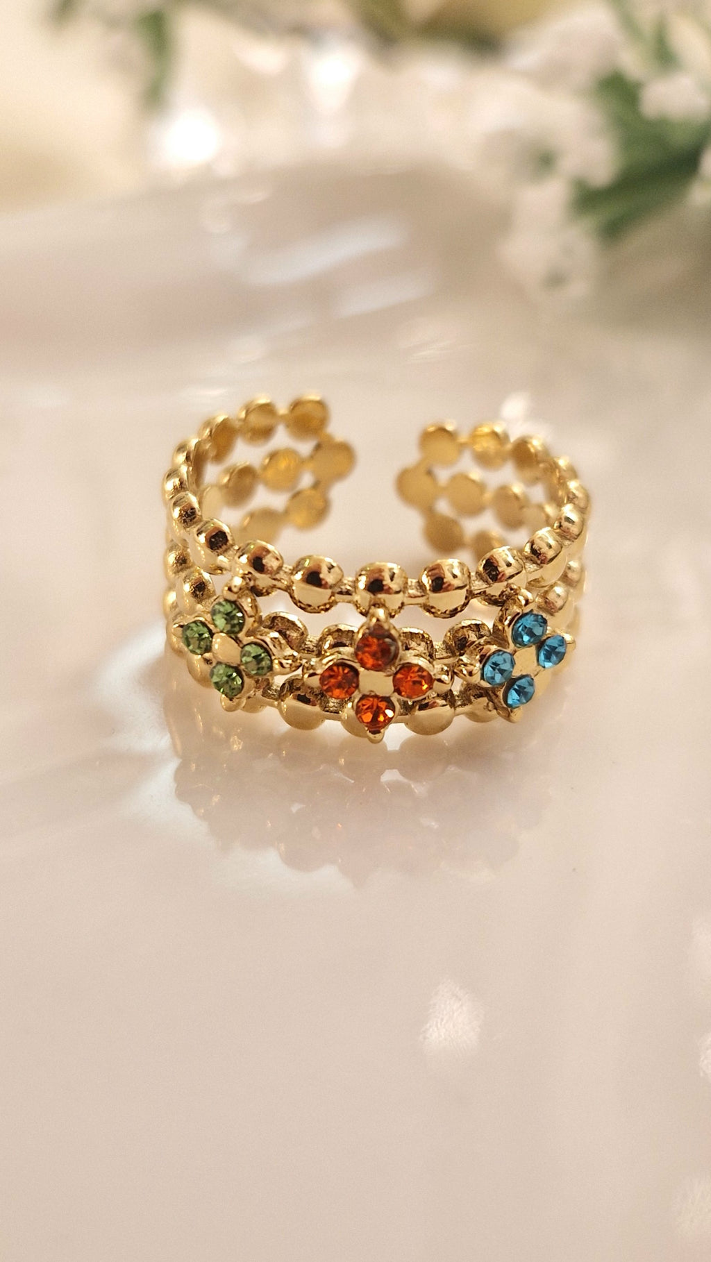 Bague Bubble Arc-en-ciel