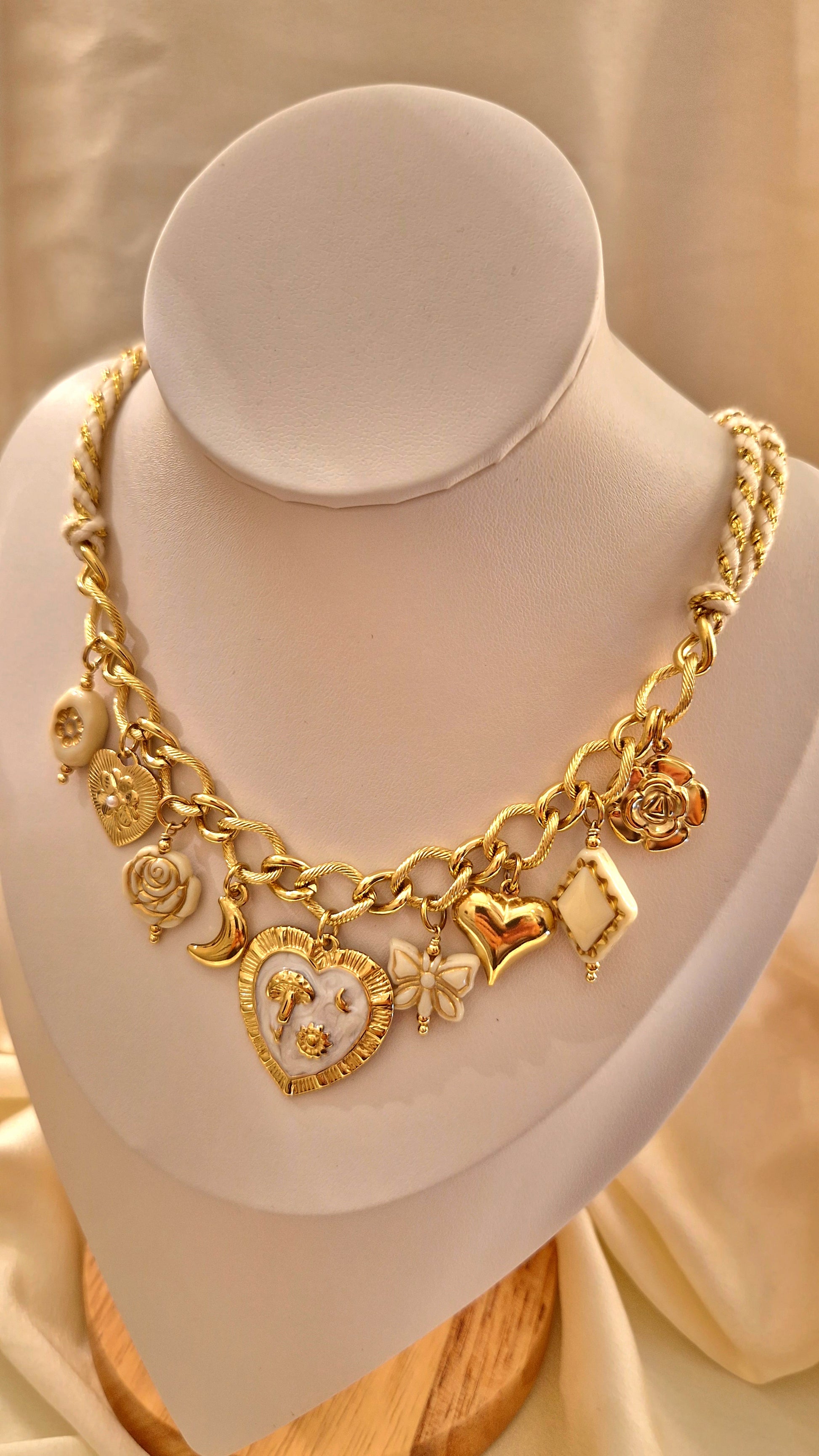 Collier Cœur Blanc Lumière