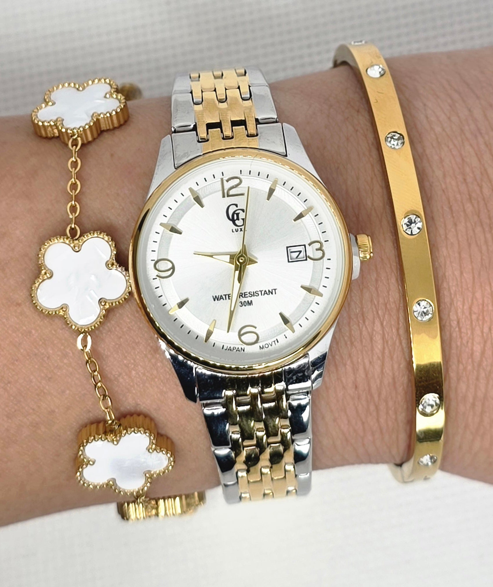 Montre Bicolore Classique – Argent/Or