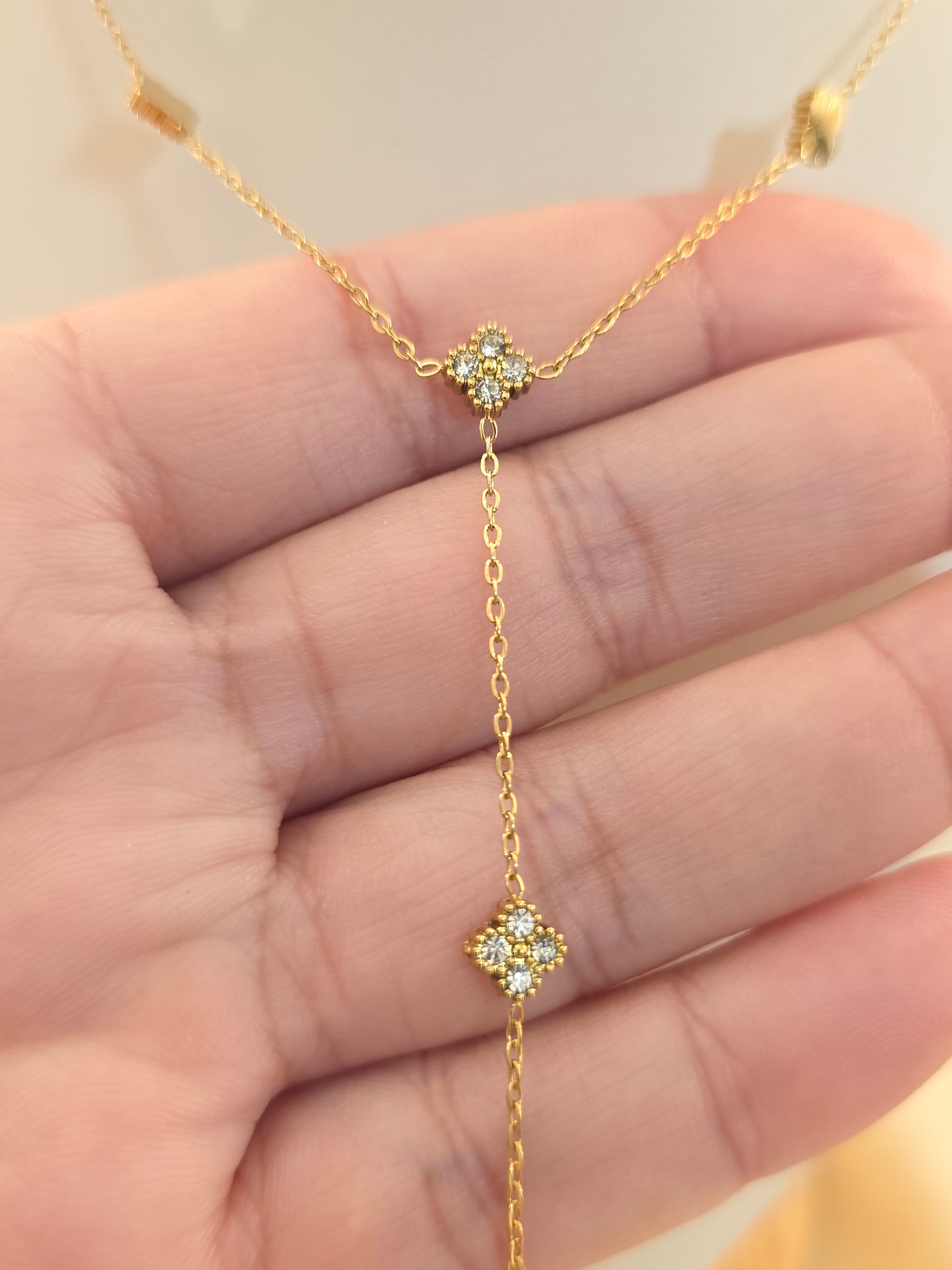 Collier Trèfle Strass