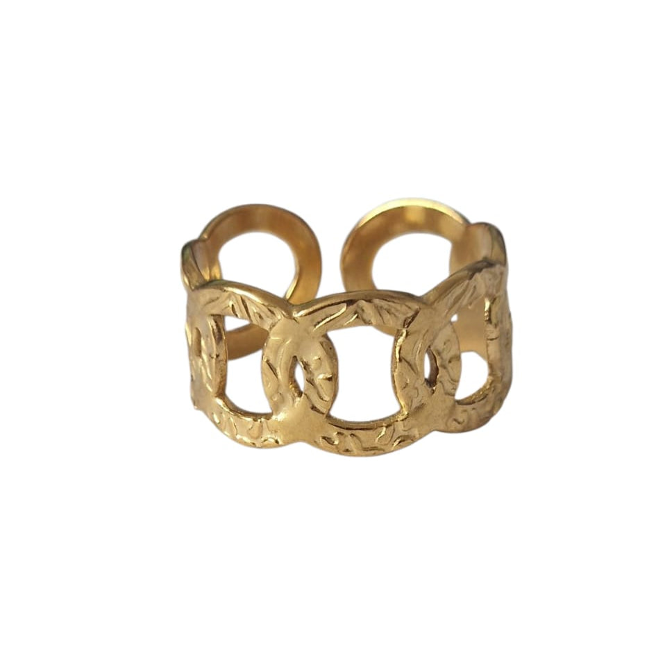 Bague Héritage – Anneau Doré Gravé