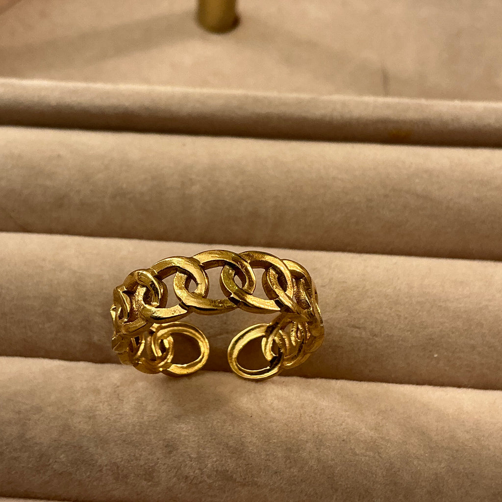 Bague Ariya – Anneau Chaîne Minimaliste