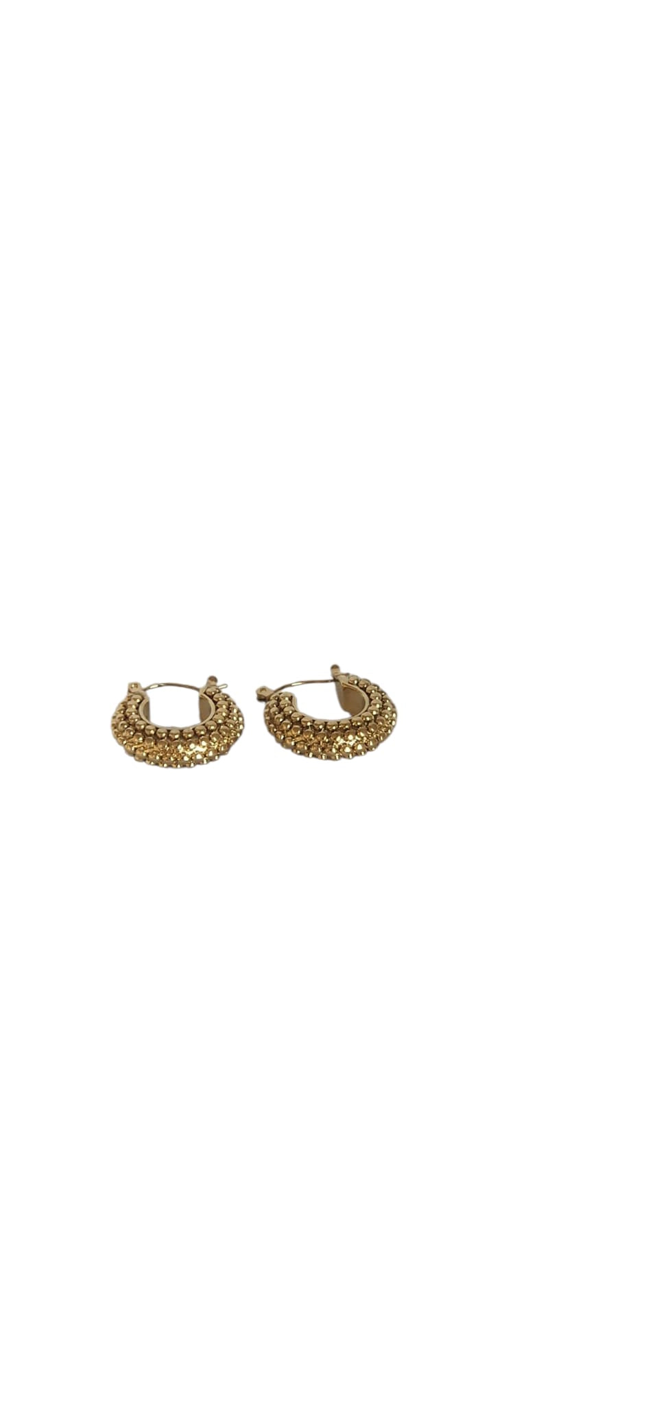 Boucles d’Oreilles Solina – Créoles Texturées Or Vintage