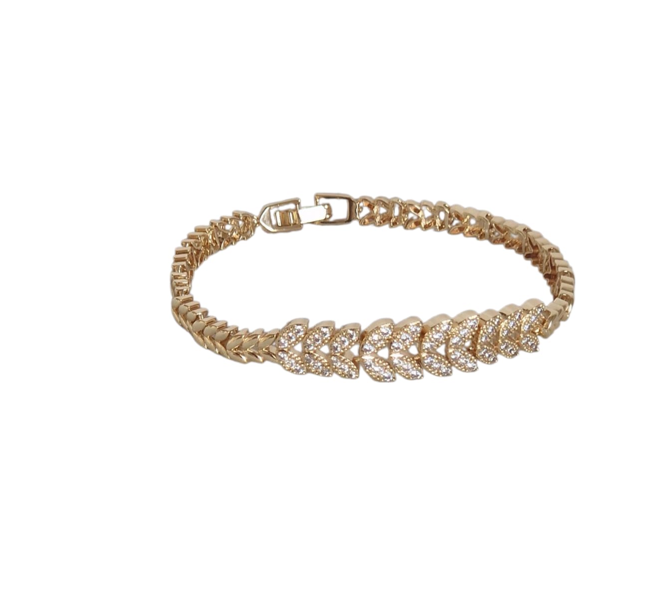 Bracelet Feuille d’Or – Élégance végétale et éclat raffiné