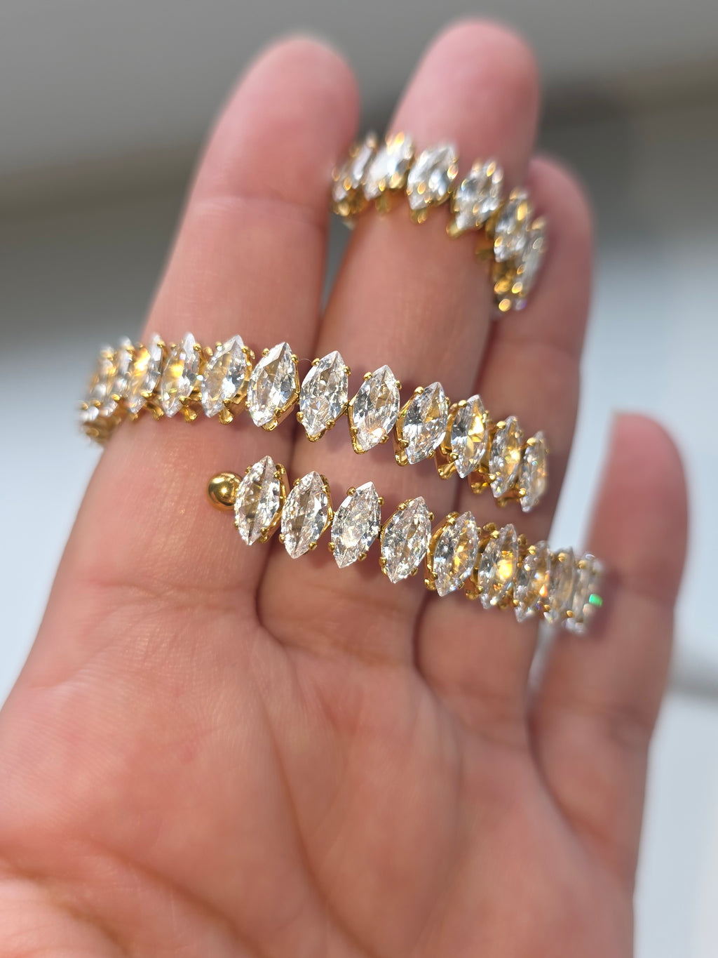 Bague Éclat Doré – Cristal