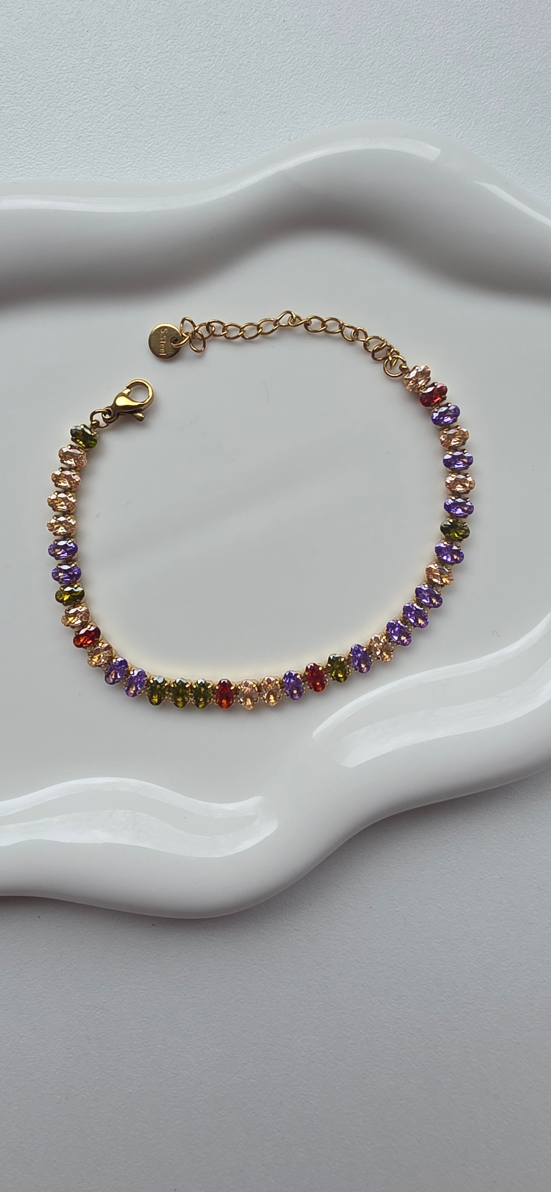 Bracelet Rainbow Chic – Cristaux Multicolores