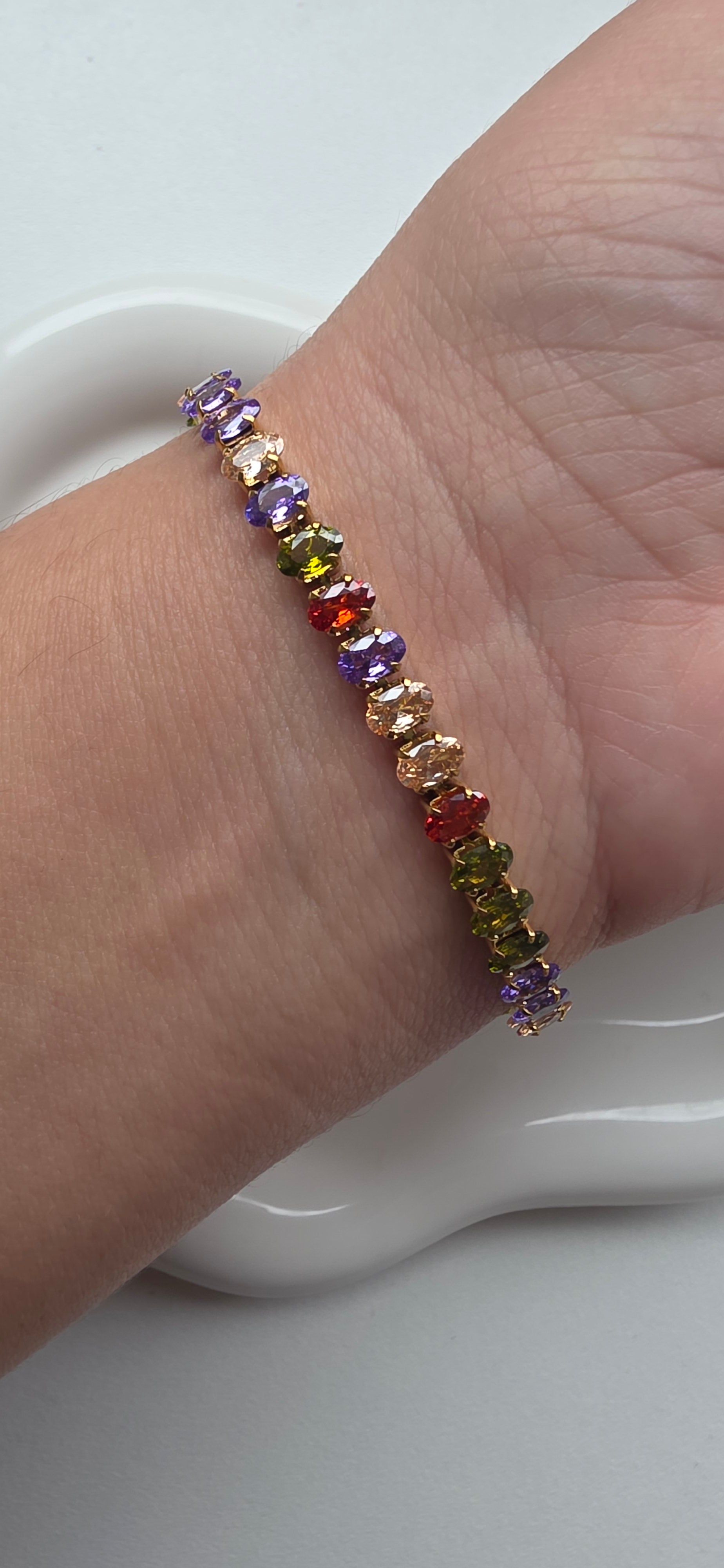 Bracelet Rainbow Chic – Cristaux Multicolores