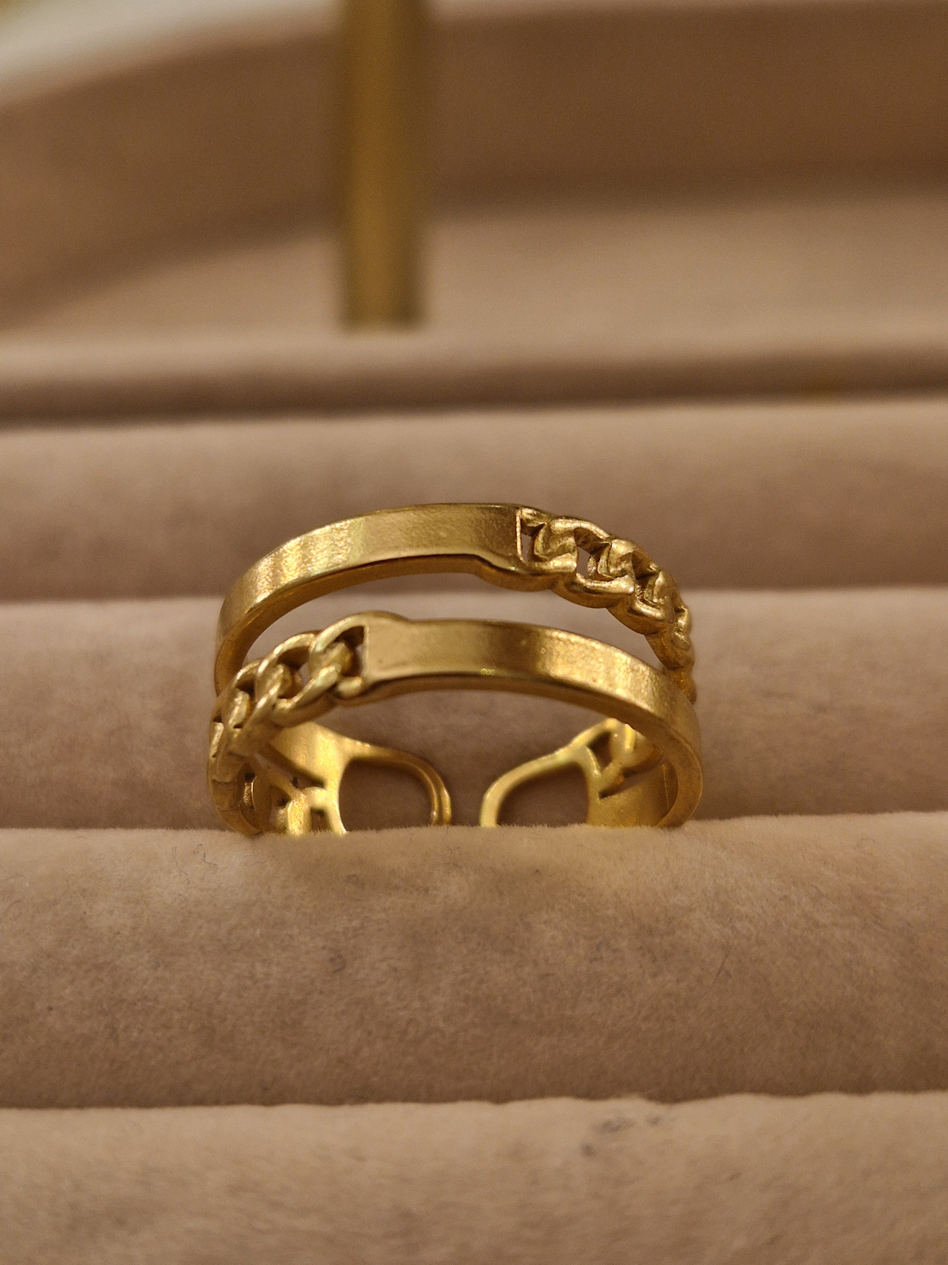 Bague Solemma – Design Multi-Anneaux Dorés