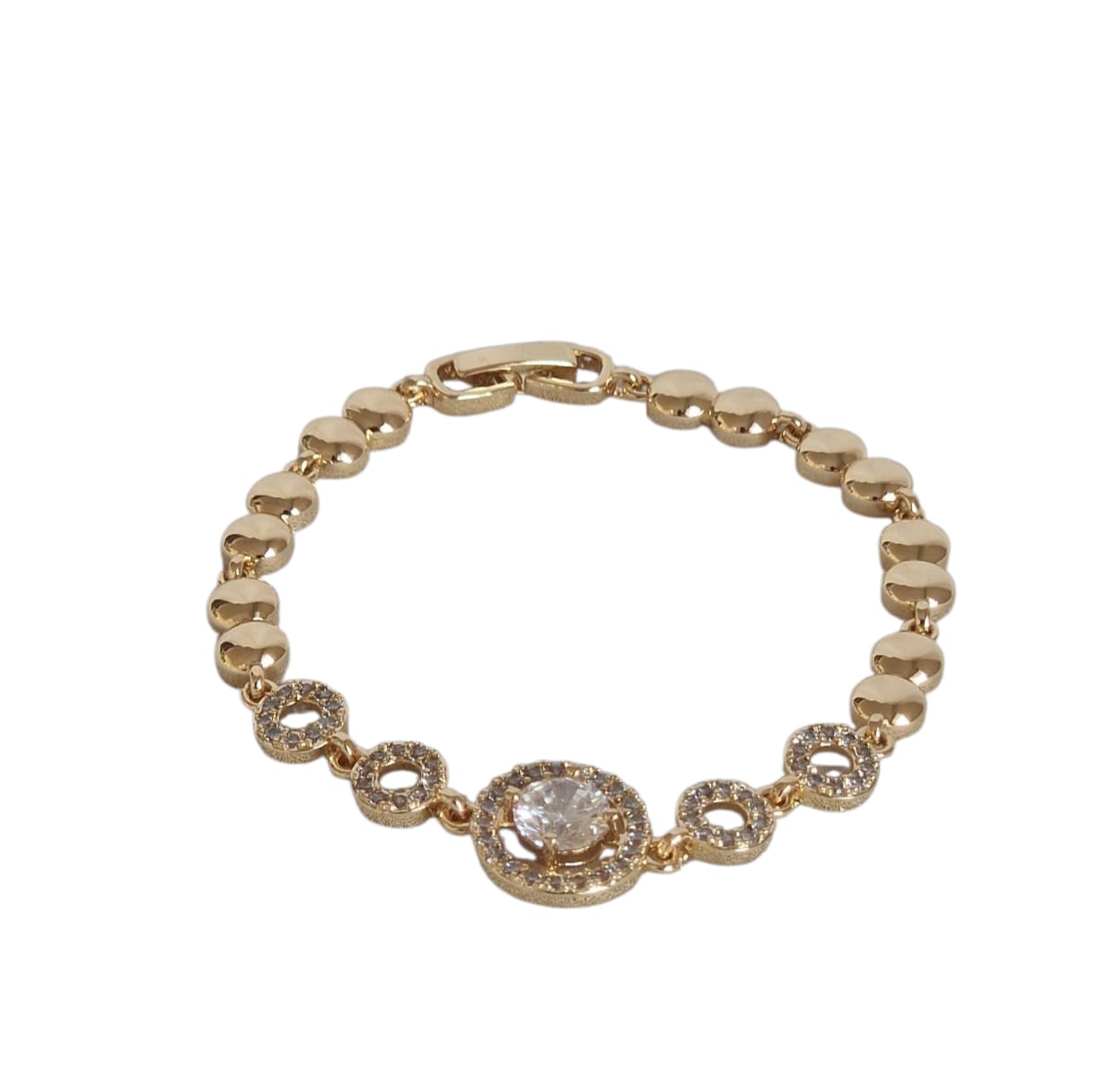Bracelet Orion – Cercle d’éclat et pierre centrale scintillante